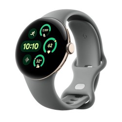 Google Pixel Watch 3 LTE Aluminium 41mm Αδιάβροχο με Παλμογράφο (Champagne Gold Aluminum Case / Hazel Band)